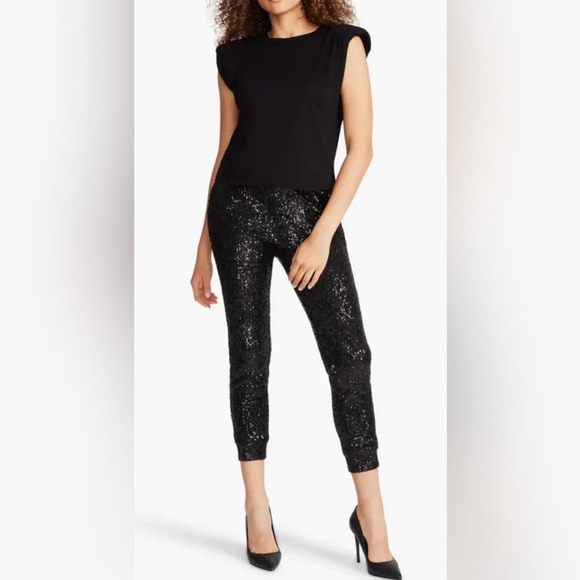 NWT BB Dakota by Steve Madden Glitter End Joggers Size Medium - Picture 1 of 10